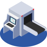 What is <br>Metal detector gate, X-ray baggage scanner